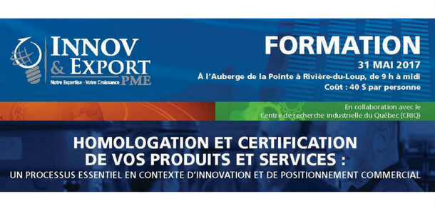 31 mai 2017 – Formation offerte par Innov & Export PME