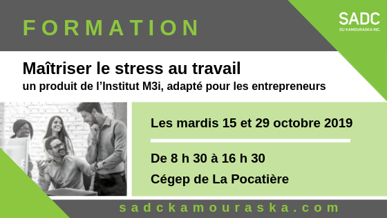 15 et 29 octobre 2019 – FORMATION – Maîtriser le stress au travail