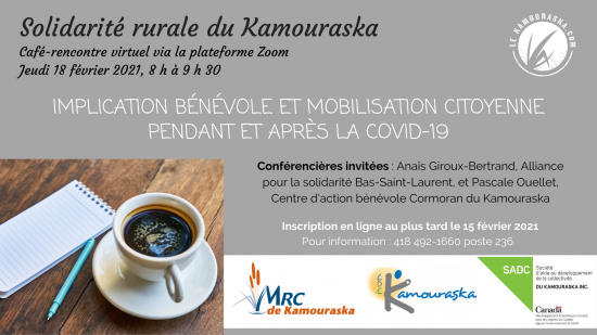 CAFÉ-RENCONTRE virtuel de Solidarité rurale du Kamouraska